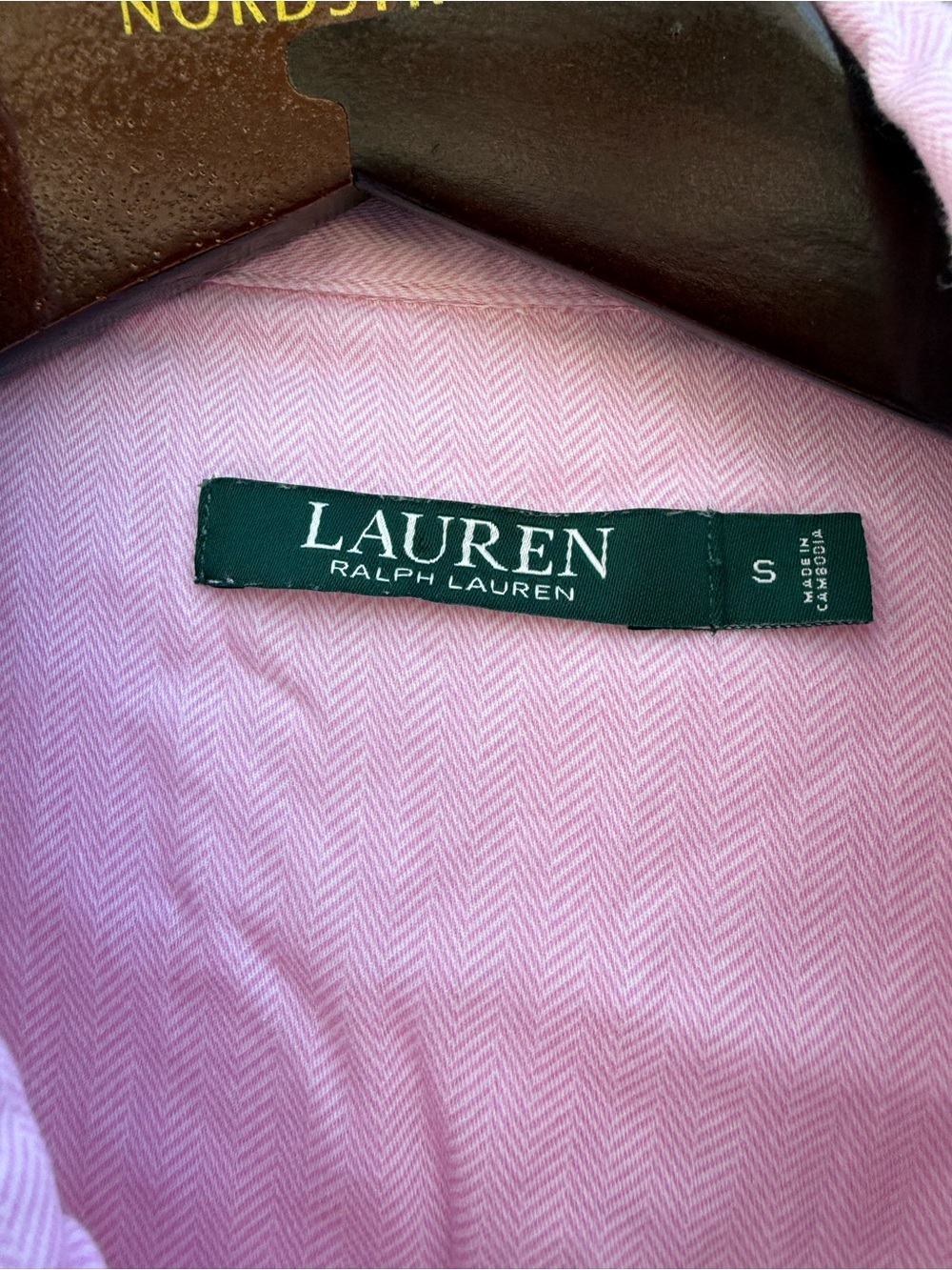 LRL Women’s Pink Chevron Sleep Shirt Dress Button Down Long Sleeve Small - Picture 2 of 10
